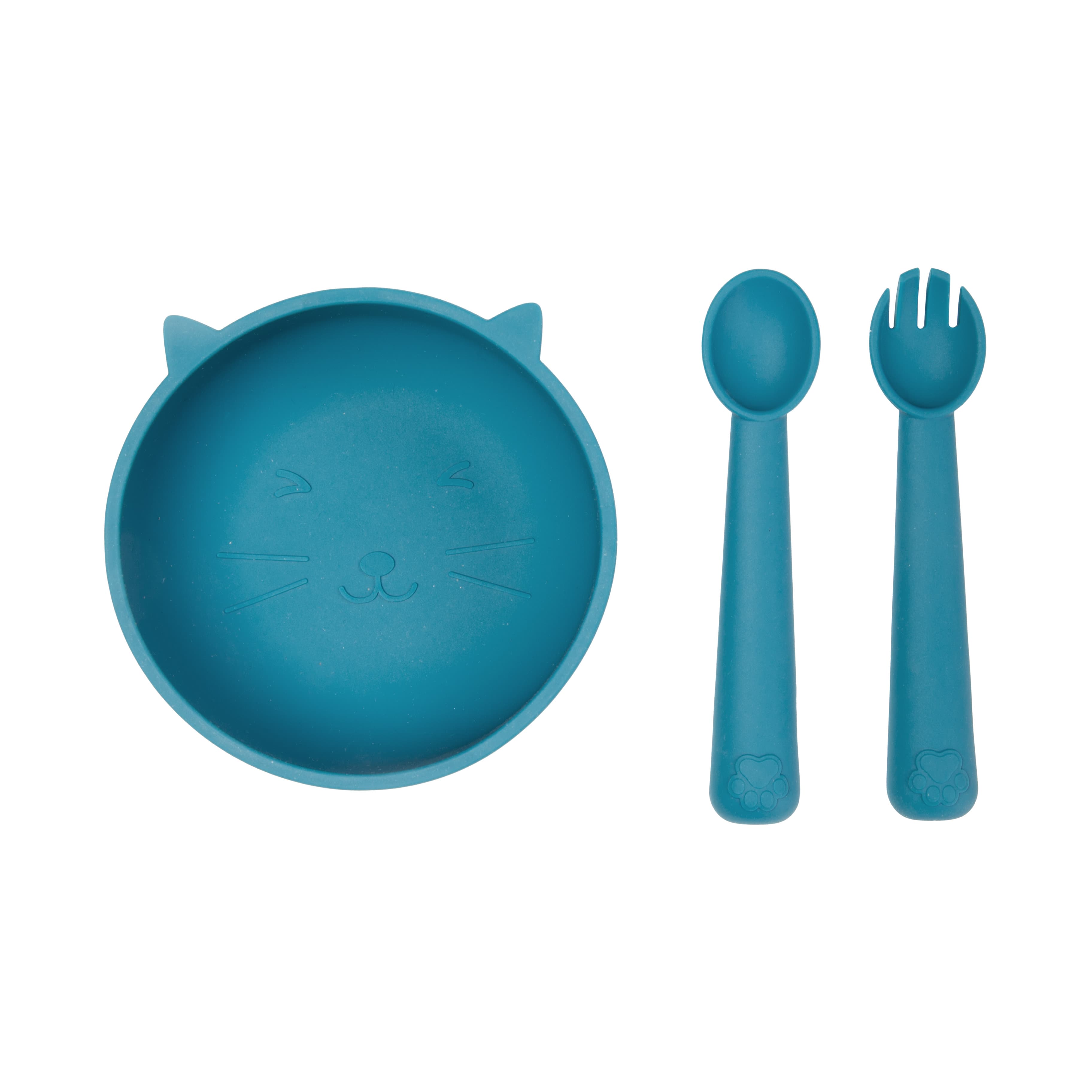 Imagen 3 de 6 de Set de Alimentación de Silicona Gatito