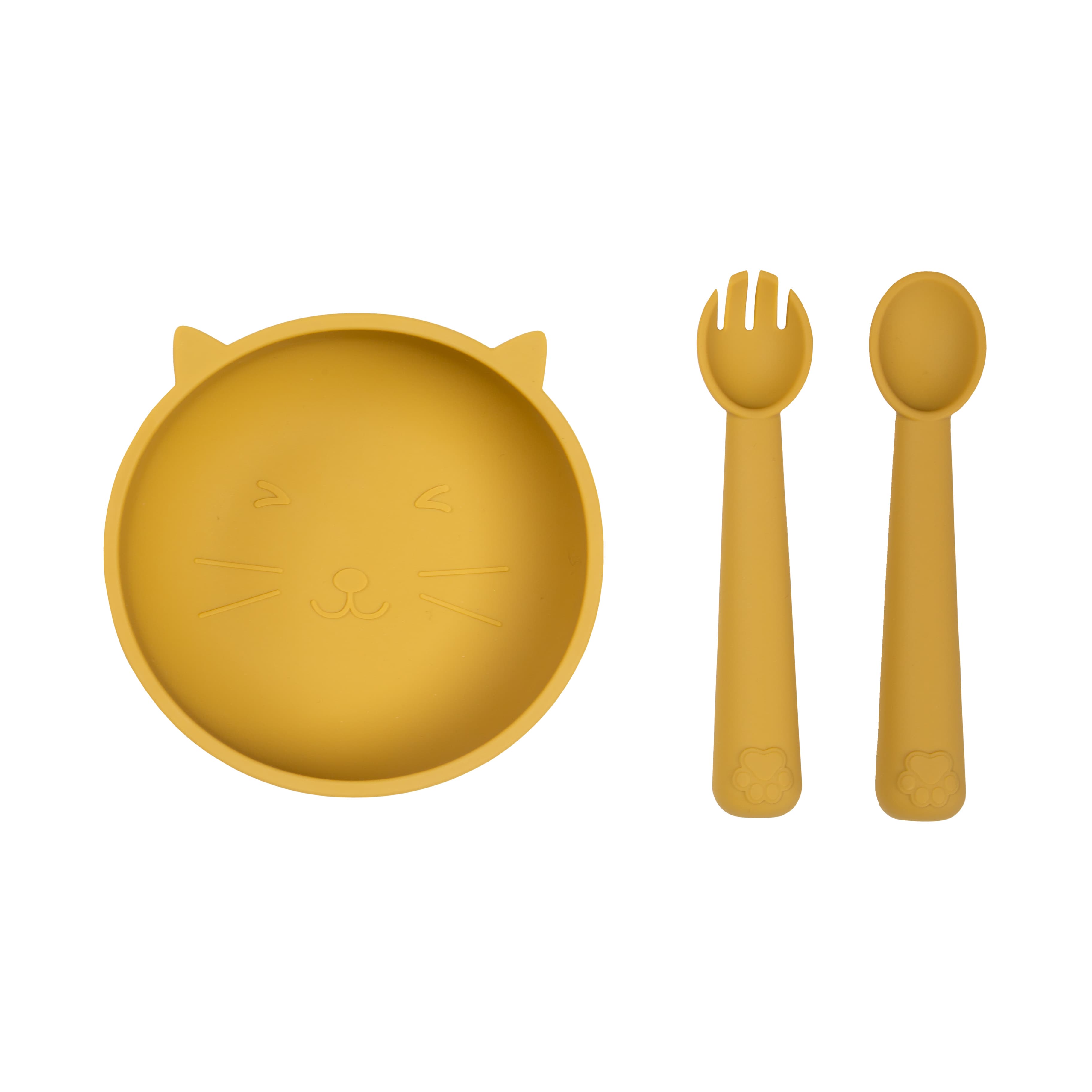 Imagen 3 de 6 de Set de Alimentación de Silicona Gatito