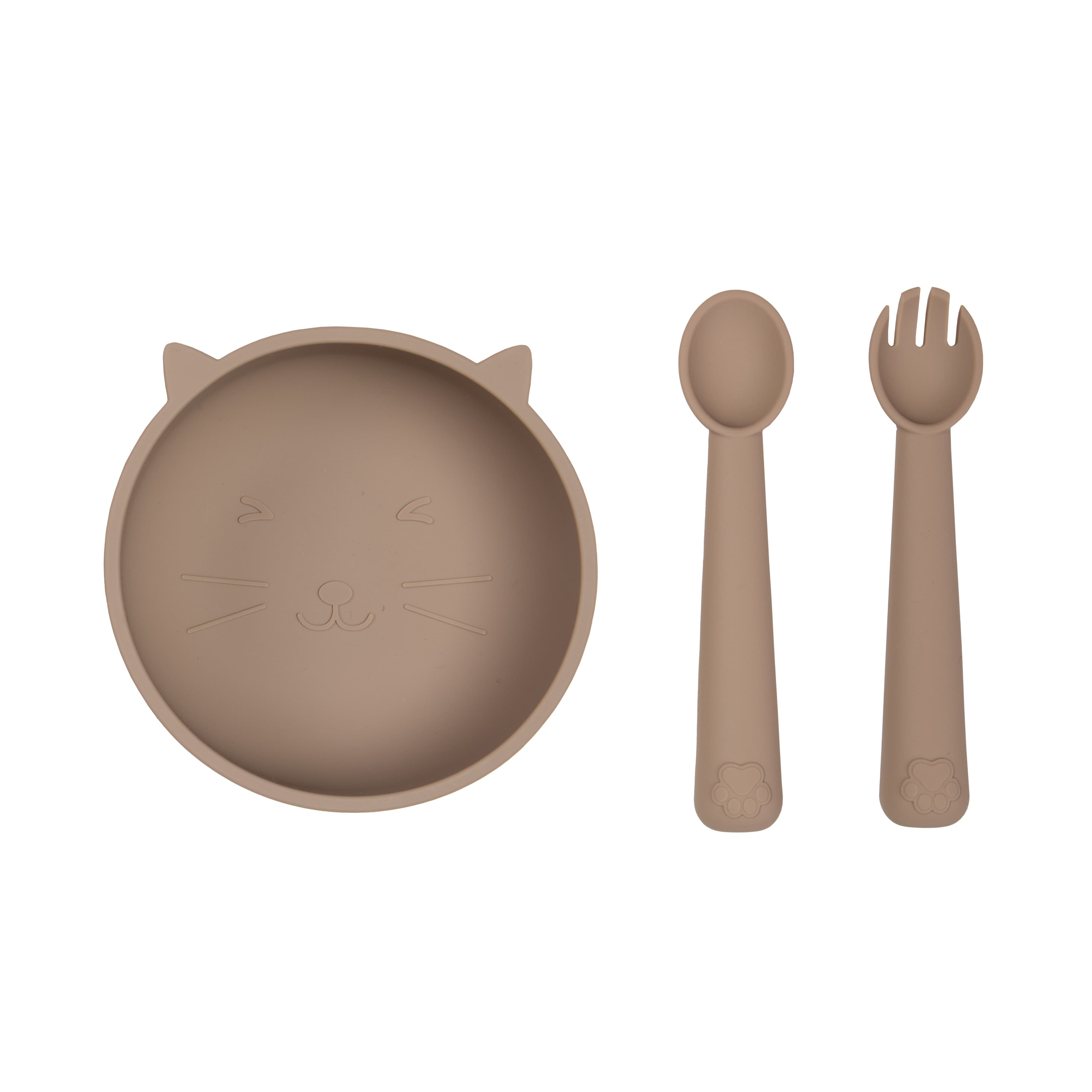 Imagen 3 de 6 de Set de Alimentación de Silicona Gatito